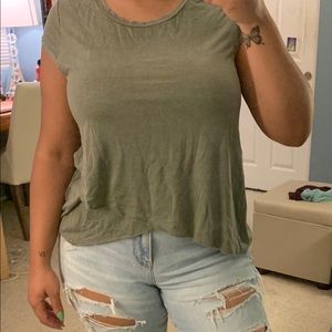 AEO Layered Olive Shirt